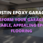 Sleek epoxy-coated garage floor in Austin home, demonstrating a blend of durability and modern aesthetics