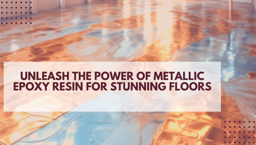 Lustrous metallic epoxy resin floor with vibrant swirls of color.